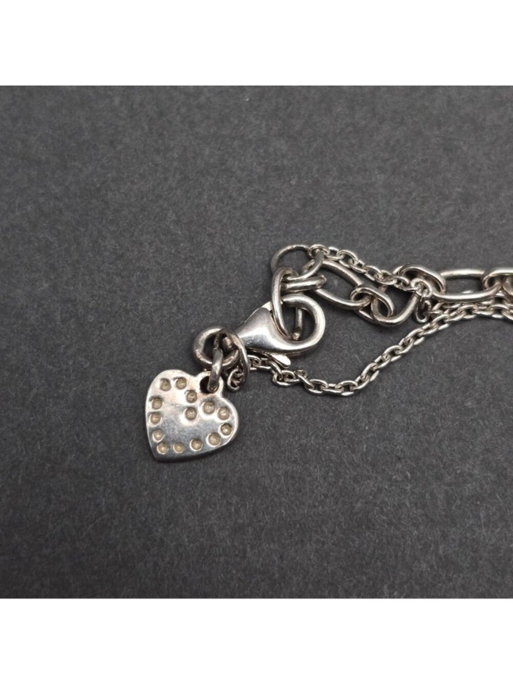 Sterling Silver Vermeil Interlocking Circles Necklace 16"-18" Modernist Hammered - Picture 5 of 14